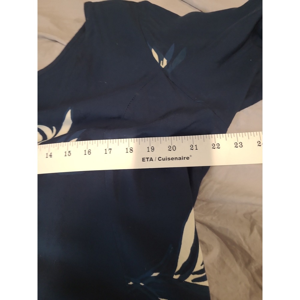 Bali Batik Women SZ LG/XL button frontMidi dress with lace back vacation coastal - Picture 8 of 12